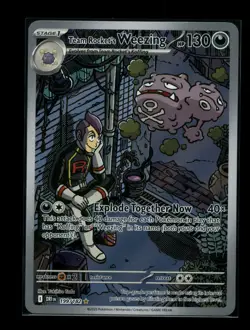 Pokemon TCG Team Rocket's Weezing Sv10: Destined Rivals IR Holo 199/182 EN - Image 1