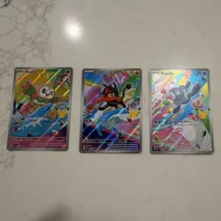 Nintendo Pokemon TCG - First Partner Series 1 Promos (Gen 7 Starters) 3 CARD LOT - Image 1