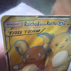 Pokemon TCG Raichu and Alolan Raichu GX Tag Team 54/236 - Image 5