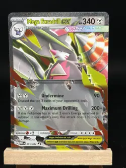 Mega Excadrill ex 065/084 Double Rare Pitch Black Pokemon Holo Near Mint - Image 1