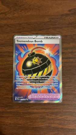 Tremendous Bomb 113/084 Ultra Rare Pitch Black Pokemon Holo Near Mint - Image 1