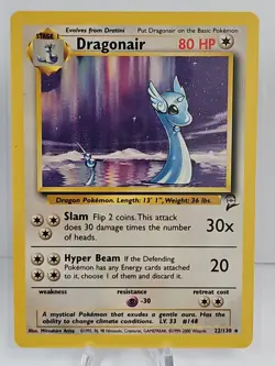 Pokemon TCG Base Set Dragonair Unlimited Rare Card 18/102 NM Condition - Image 1