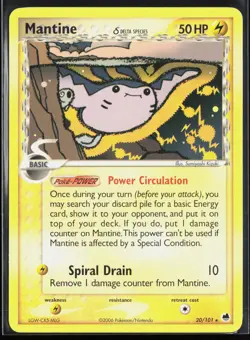Mantine 20/101 - Pokemon Dragon Frontiers - Non-Holo Rare - LP - Image 1