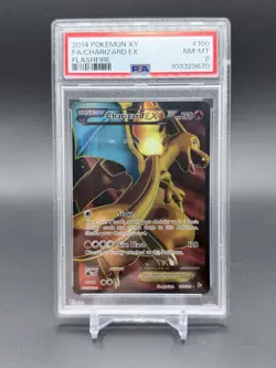 2014 Pokemon XY Flashfire PSA 8 Charizard EX Full Art Ultra Rare Holo #100 - Image 1