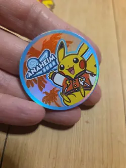 Pokemon 2025 Anaheim World Championship Collector PIKACHU Pin & Coin Plus 2cards - Image 3