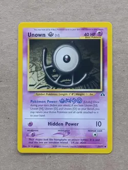 Unown [U] 51/75 Uncommon Neo Discovery Pokemon Unlimited Lightly Played - Image 1