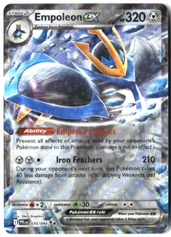 Empoleon ex 070/094 Double Rare Phantasmal Flames Pokemon Holo Near Mint - Image 1