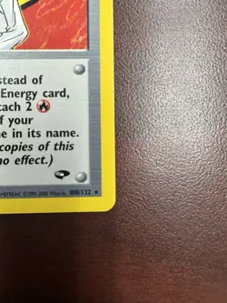1st Edition Blaine (NM-) 100/132 Non-Holo Rare Trainer Gym Challenge Pokemon TCG - Image 5