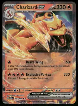 2023 Charizard ex - 006/165 Double Rare Holo NM SV: Scarlet & Violet 151 Pokemon - Image 1