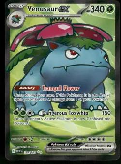2023 Venusaur ex - 182/165 Ultra Rare Holo NM SV: Scarlet & Violet 151 Pokemon - Image 1