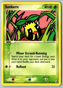 Pokemon: Sunkern Common Unseen Forces 76/115 LP - Image 1
