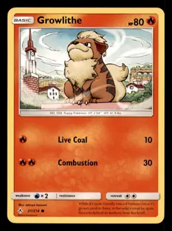 Growlithe 21/214 Common Unbroken Bonds Pokemon Near Mint - Image 1