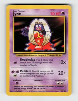 Jynx 31/102 Uncommon Base Set Unlimited Pokemon 1999 Moderately Played - Image 1