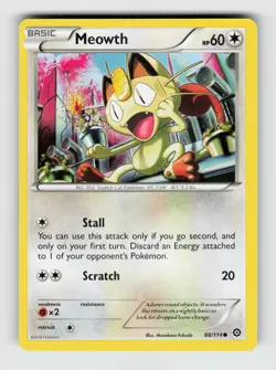 Meowth 88/114 - Pokemon - Steam Siege - Common - NM - Image 1