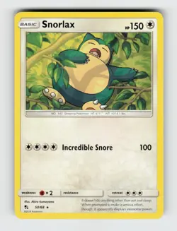 Snorlax 50/68 Rare Hidden Fates Pokemon 2019 Near Mint - Image 1