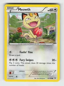Meowth 67/108 Common Roaring Skies Pokemon 2015 Near Mint - Image 1