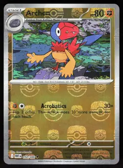 Archen (Master Ball Pattern) 050/086 2025 Uncommon White Flare Pokemon Holo - Image 1