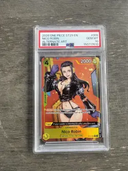 2026 One Piece ST29 EN Nico Robin Alternate Art #009 PSA 10 - Image 1