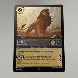 Simba - Returned King 189/204 (FOIL RARE) The First Chapter Disney Lorcana🔥 - Image 3