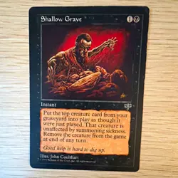 Wizards of the Coast Shallow Grave Mirage Instant Rare Black Reg Eng 1996 - Image 1