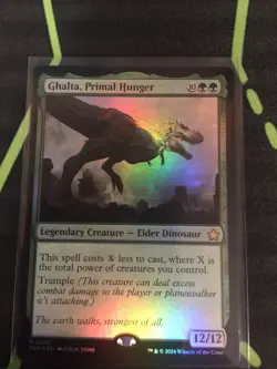 MTG Magic The Gathering Ghalta, Primal Hunter Foil FDN Rare Dinosaur Commander - Image 1