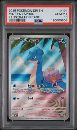 Pokemon PSA 10 Misty’s Lapras 194/182 Sv10: Destined Rivals Illustration Rare - Image 1