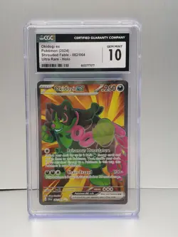 Pokemon Shrouded Fable #82 Okidogi EX Ultra Rare Holo CGC Gem Mint 10 - Image 1