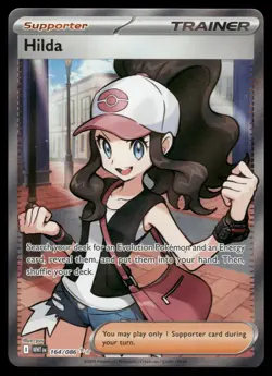 Hilda 164/086 Holo Ultra Rare White Flare Pokemon Near Mint - Image 1