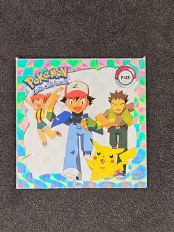 Pikachu, Ash & Friends Pr25 - POKEMON ARTBOX SERIES 1 SILVER PRISM HOLO STICKER - Image 1