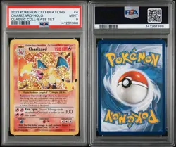 2021 Pokemon Celebrations Classic Collection Charizard #4 Base Set Holo PSA 9 - Image 3
