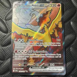 Pokemon TCG Team Rockets Moltres EX Destined Rivals 208/182 NearMint Condition - Image 1