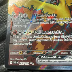 Pokemon TCG Team Rockets Moltres EX Destined Rivals 208/182 NearMint Condition - Image 4