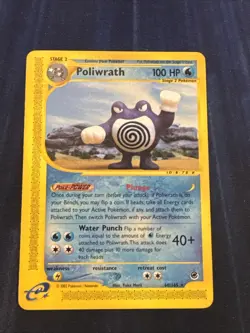 Poliwrath 60/165 Rare Non-Holo Expedition Base Set E-Reader Pokemon TCG 2002 - Image 2