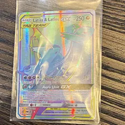 Latias & Latios GX 190/181 Secret Rare Full Art TAG TEAM Holo English 2019 - Image 1