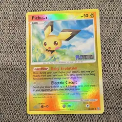 Nintendo Pokemon TCG Platinum Pichu/Meowth/Pikachu Reverse Holo Lot (2008) - Image 2