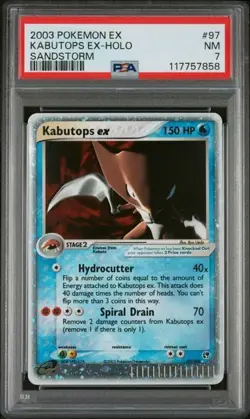 PSA 7 Kabutops ex Pokemon Vintage Sandstorm E Series Holo #97 - Image 1
