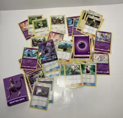 2020 Pokemon Battle Academy Board Game Mewtwo Card Deck Part Only 820650807893 - Image 1