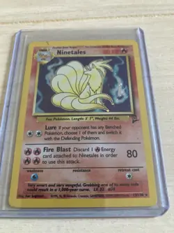 Ninetales Holo Rare 13/130 Vintage Pokemon Base Set 2 - Image 1