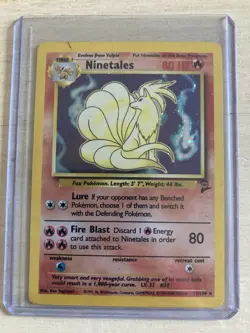Ninetales Holo Rare 13/130 Vintage Pokemon Base Set 2 - Image 2