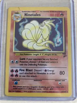 Ninetales Holo Rare 13/130 Vintage Pokemon Base Set 2 - Image 3