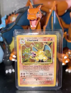 Pokemon TCG Base Set Charizard 4/102 Holo Rare English 120 HP - Image 1