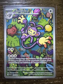 Ambipom 107/094 Illustration Rare, Phantasmal Flames, Full Art Holo, Pokemon TCG - Image 1