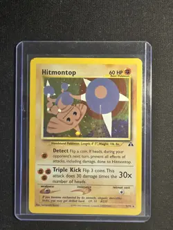 Pokemon TCG Hitmontop Neo Discovery Holo Rare Card 3/75 NM/LP Condition - Image 1