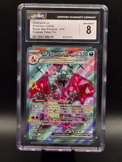Pokemon TCG | Charizard ex Promo Card 074 Sv: Scarlet & Violet Holo | CGC 8 - Image 1