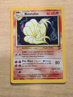 Pokemon Card - Ninetales Base Set 2 13/130 Holo Rare LP - Image 1
