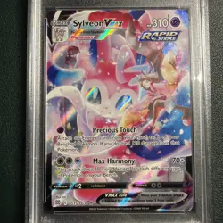 2022 Pokemon Sylveon VMAX TG15/TG30 SWSH Full Art Brilliant Stars PSA 9 MINT - Image 4