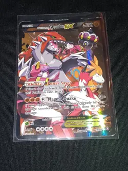 Pokemon Magma's Groudon EX 15/34 Double Crisis Holo HP/Damaged - Image 2