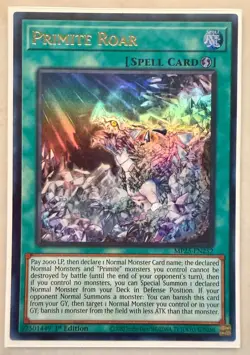 YuGiOh! Primite Roar MP25-EN252 1st Edition NM - Image 1