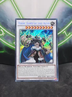 Yugioh Thor, Lord of the Aesir LC5D-EN189 Secret Rare 1st Edition NM - Image 1