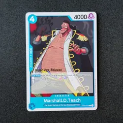 One Piece Marshall D. Teach ST03-014 Super Pre-Release Special Holo 4000 ENG - Image 1